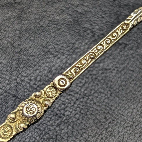 1936 British vintage sterling silver anointing spoon set of 12 in a case